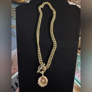 NWOT Kendra Scott Gold Chain Necklace with Floral Pendant